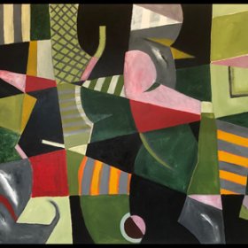 "Genie" (extended)  32" X 54" acrylic on canvas